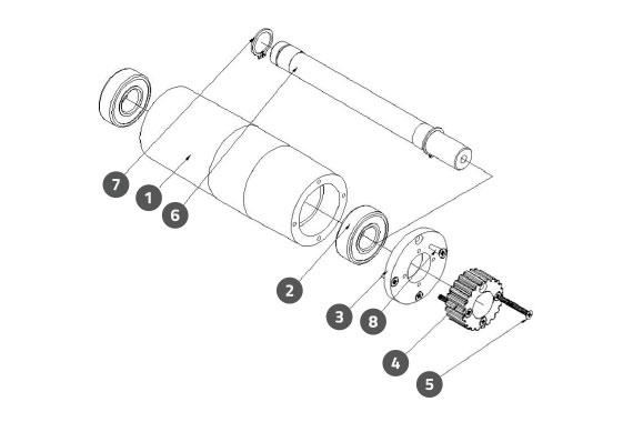Conveyor Driving Pulley Assembly