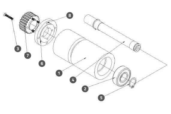 Wrap Station Driving Pulley Assembly