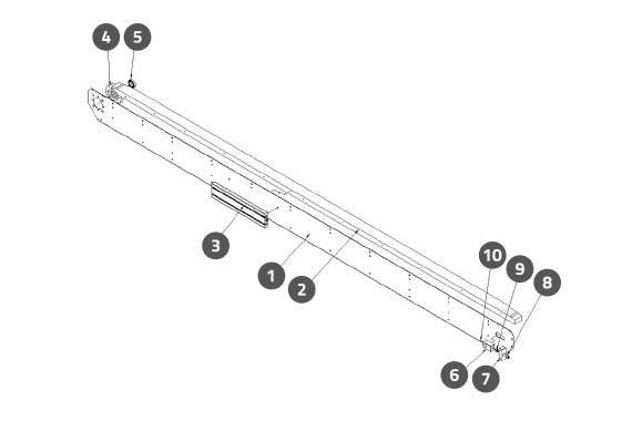 Conveyor Rear Side Plate Assembly
