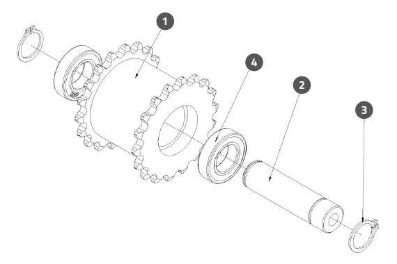 Driven Chain Roller Set -1 Assembly