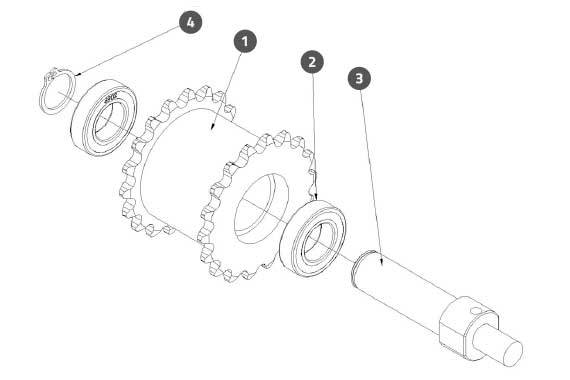 Driven Chain Roller Set -2 Assembly